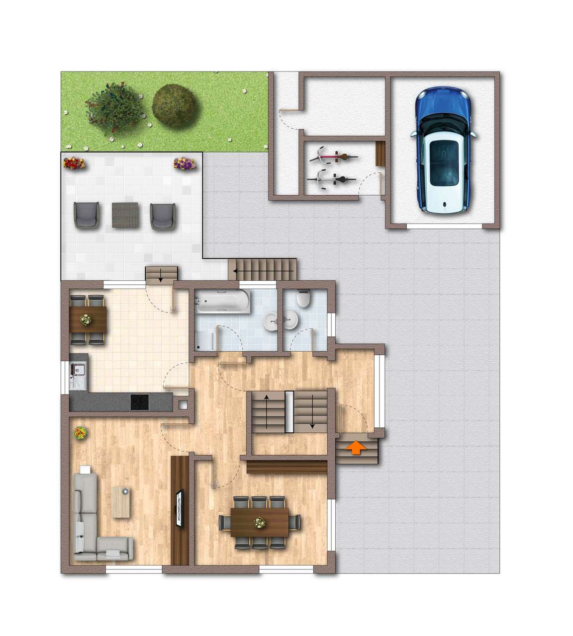 Charmantes Einfamilienhaus in guter Lage von Sandhausen, mit Garten und Garage