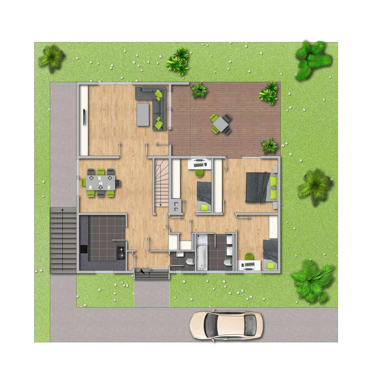 Herrlicher Bungalow mit Doppelgarage und einem sonnigen Grundstück in bester Lage von Baiertal