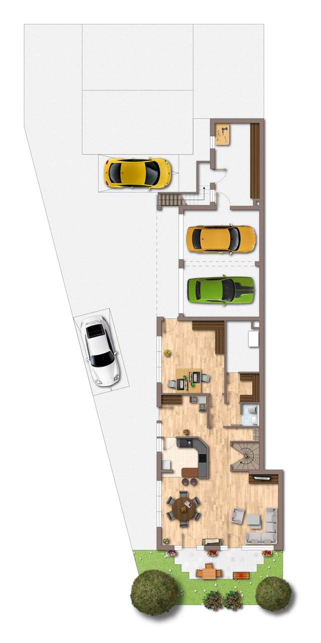 EG Hinterhaus mit Grünfläche